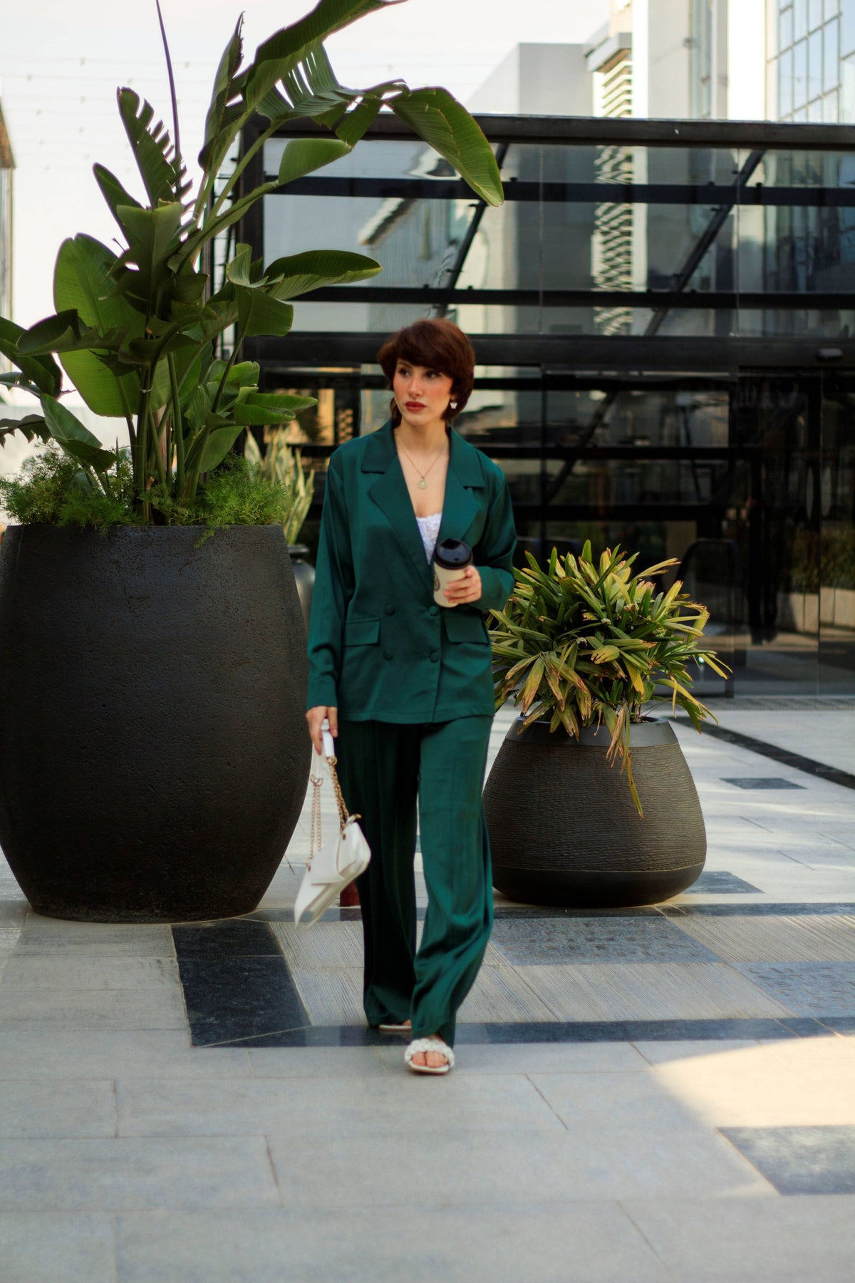 Emerald Satin set