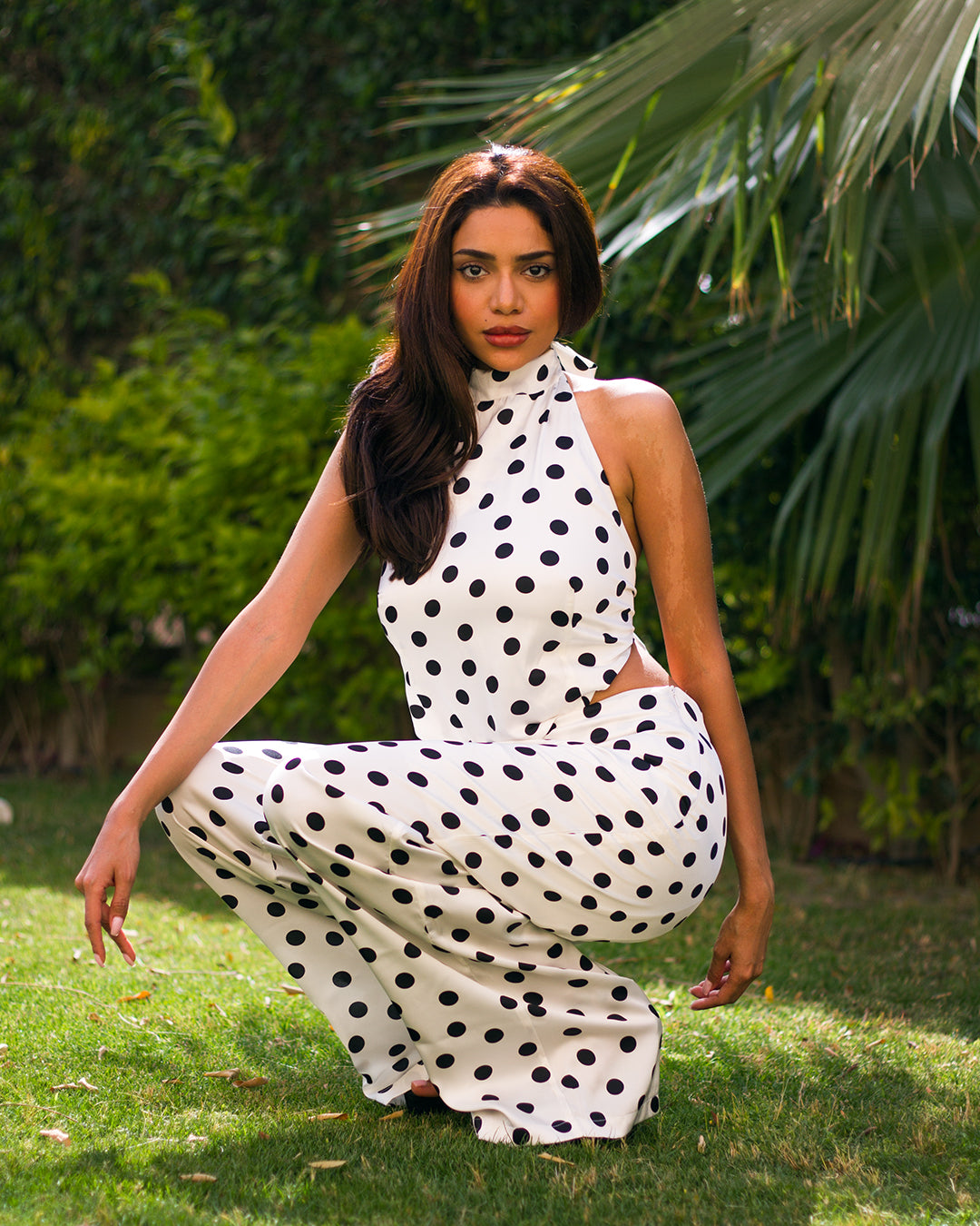 White Polka Dot Pants