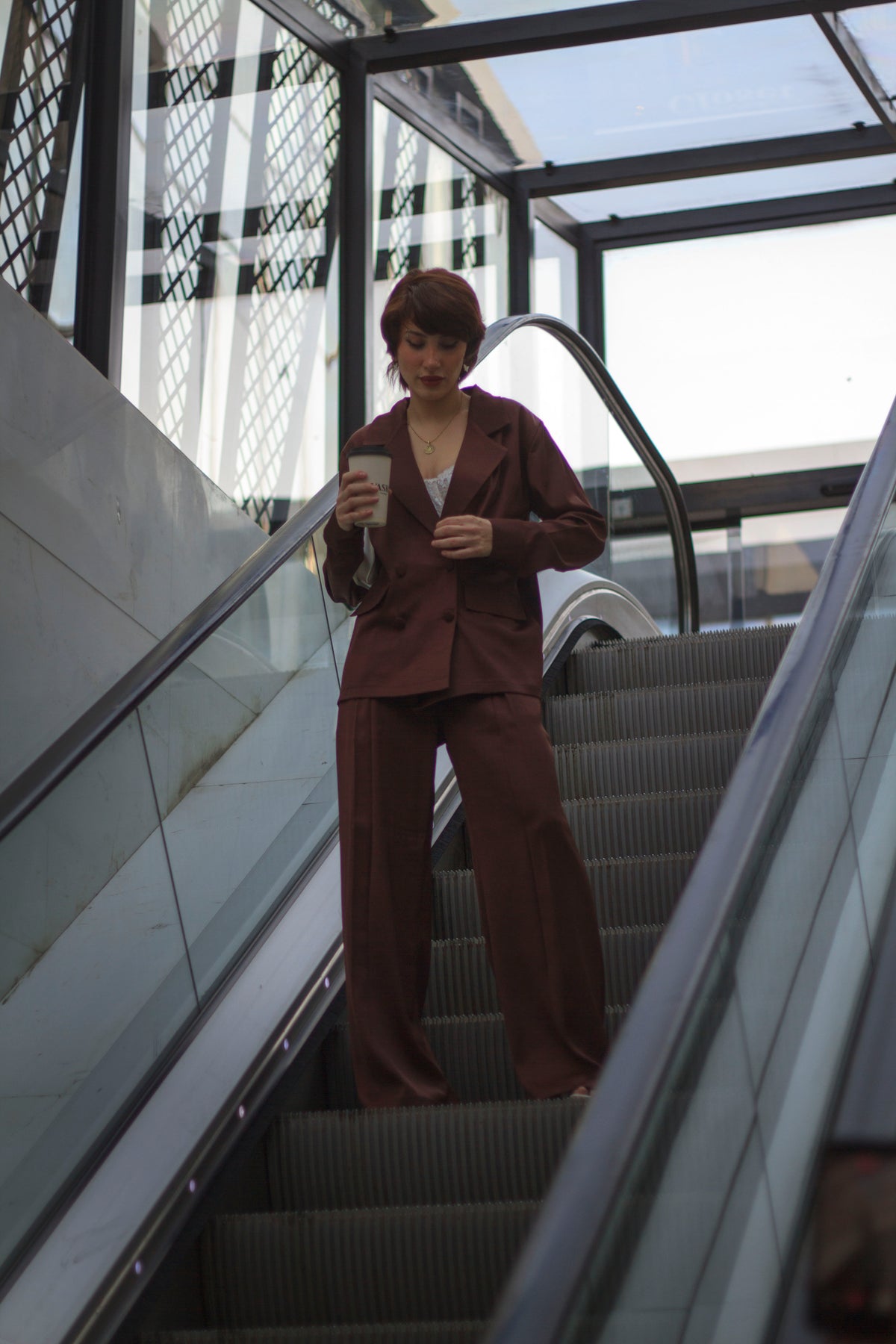 Chocolate Brown Satin set