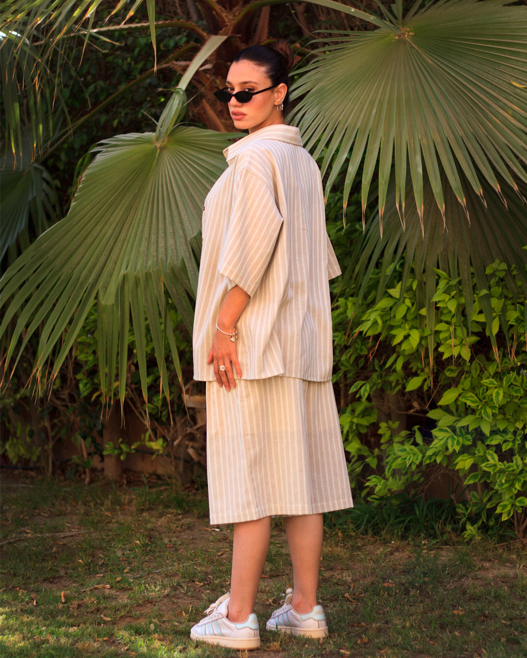 Sahara Stripe Linen Jorts
