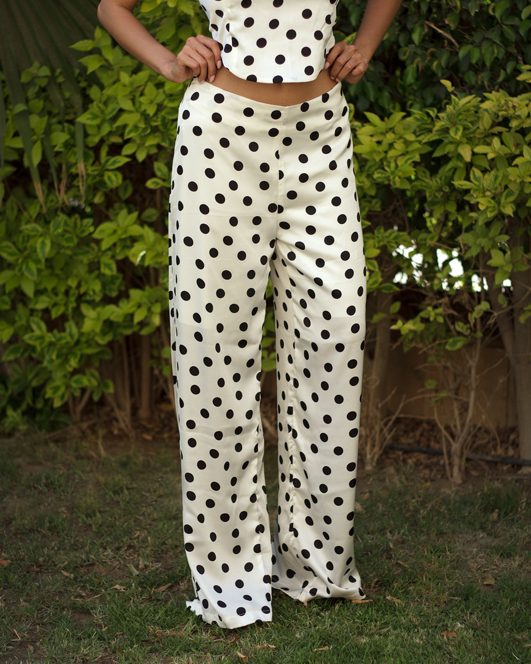 White Polka Dot Pants