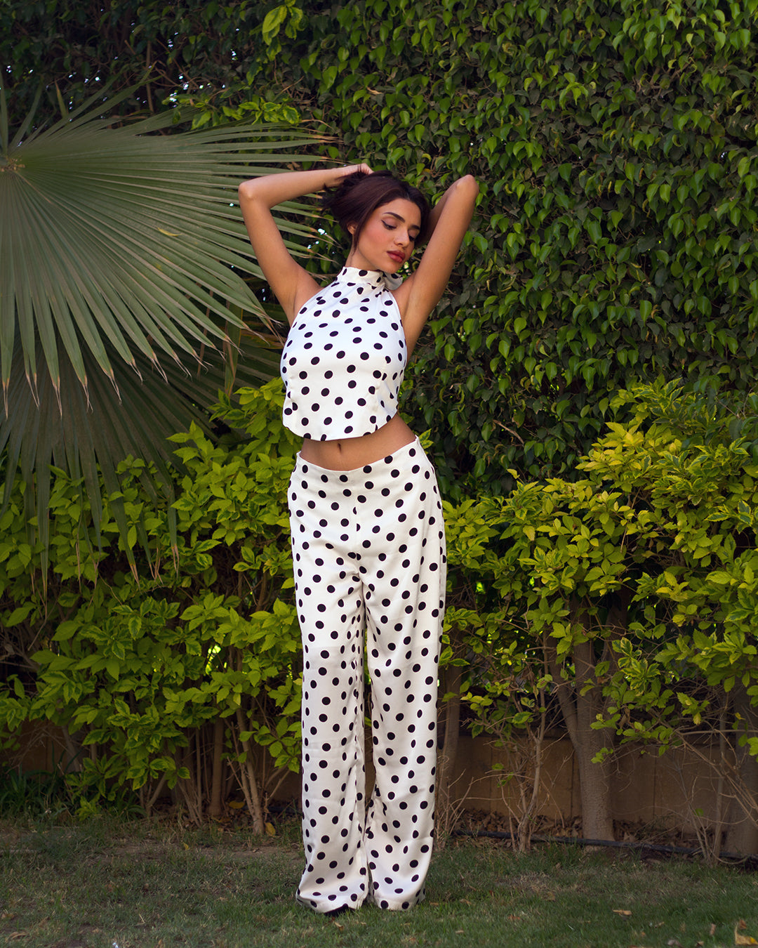 White Polka Dot Pants
