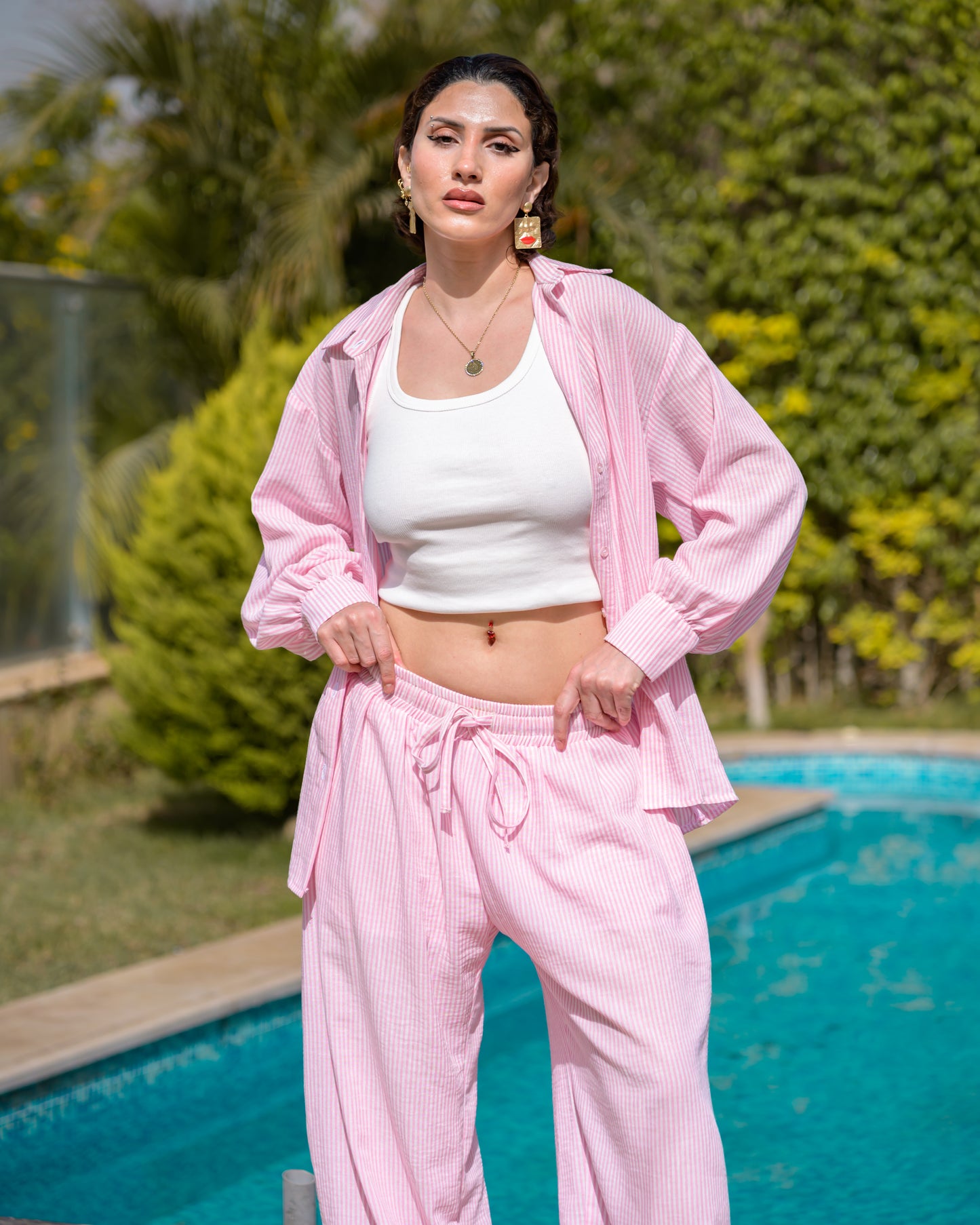 Blush Stripe Relaxed Shirt