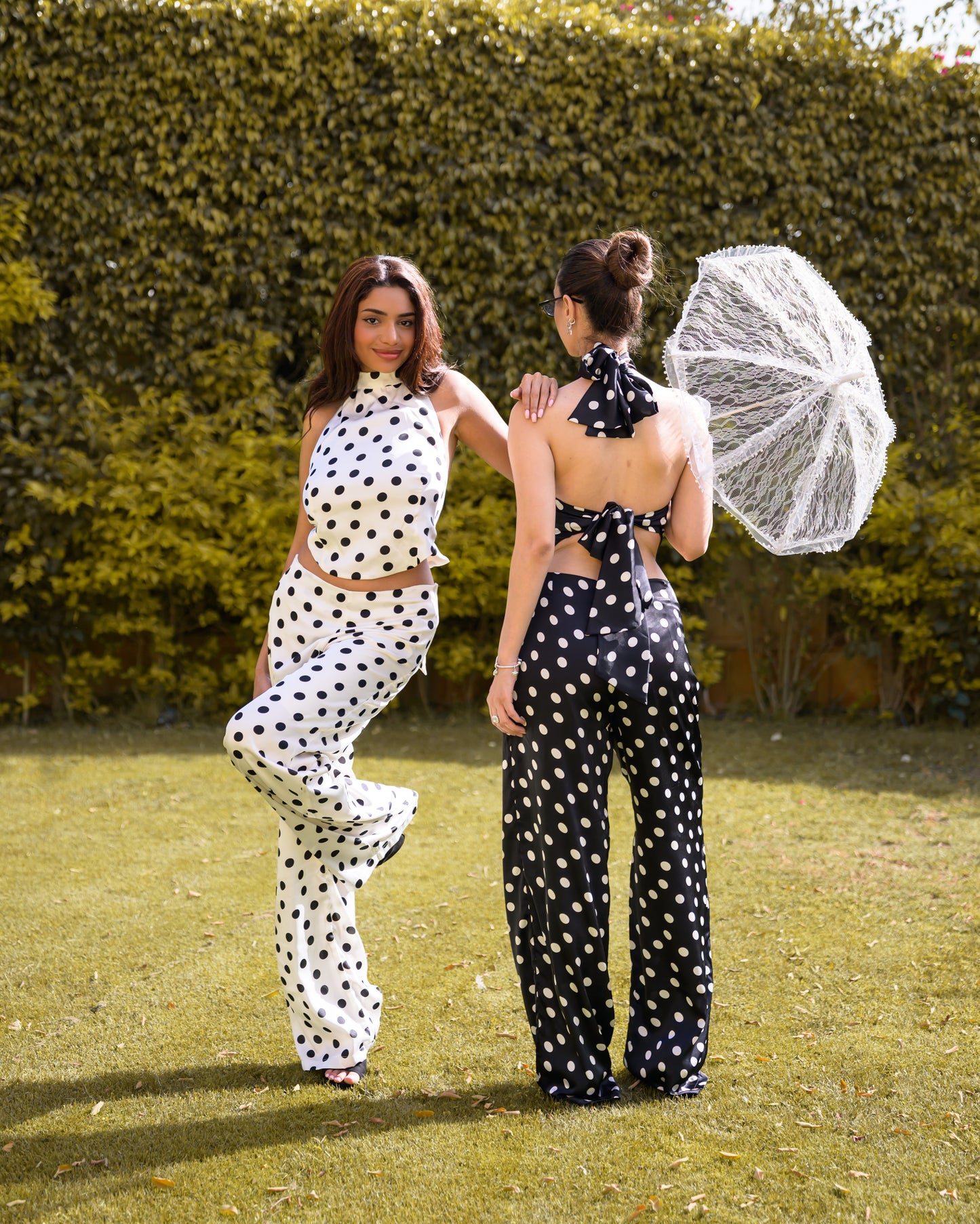 Black Polka Dot Pants