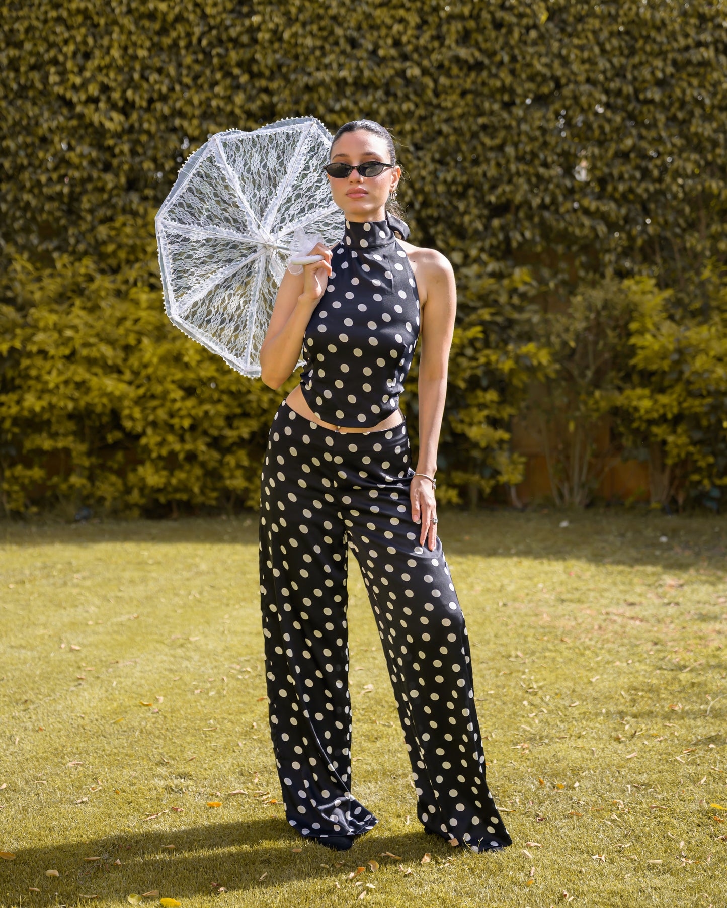 Black Polka Dot Top