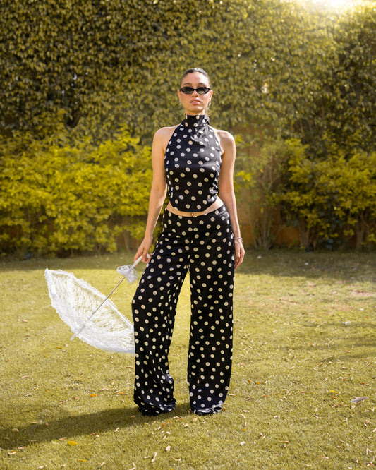 Black Polka Dot Pants
