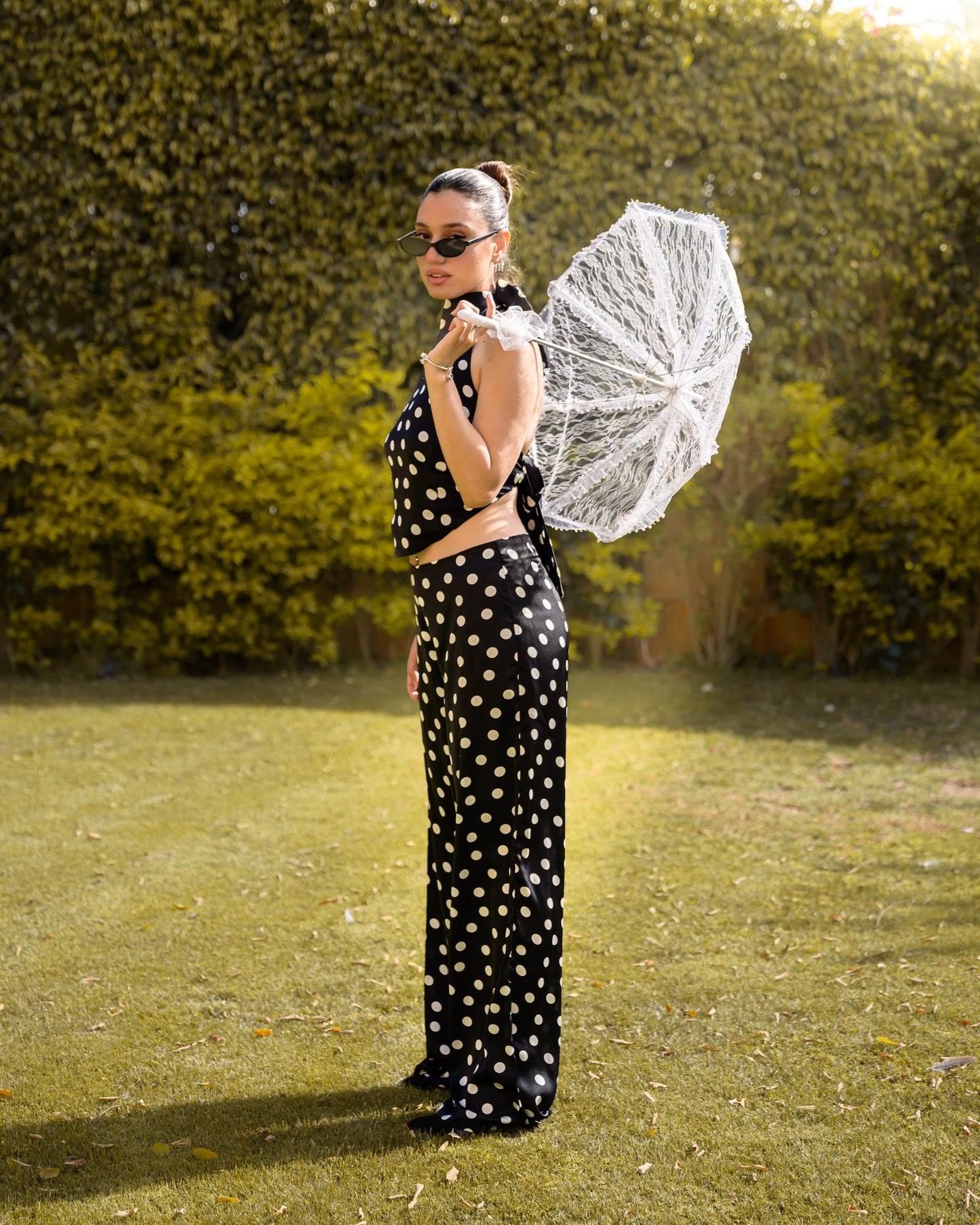 Black Polka Dot Pants