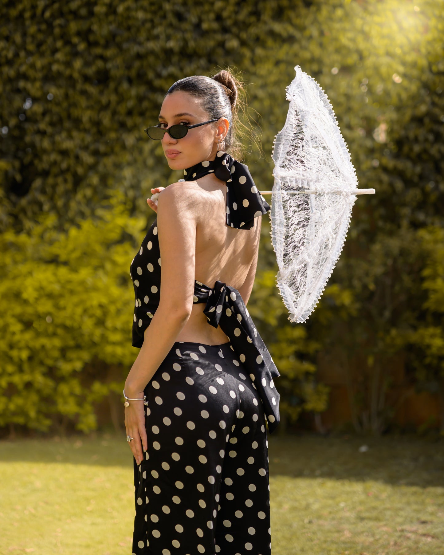 Black Polka Dot Top