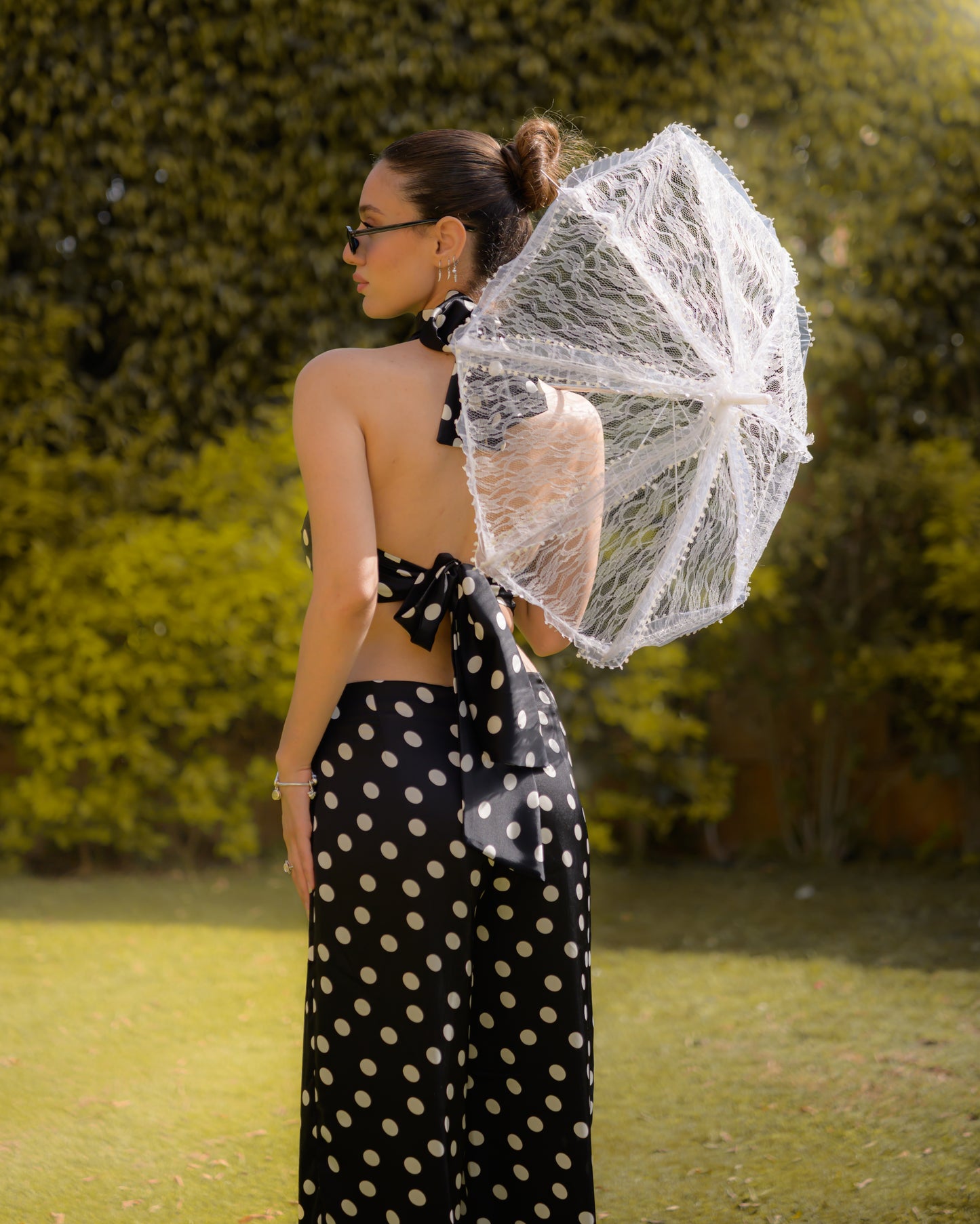 Black Polka Dot Top